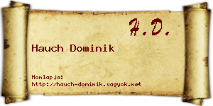 Hauch Dominik névjegykártya